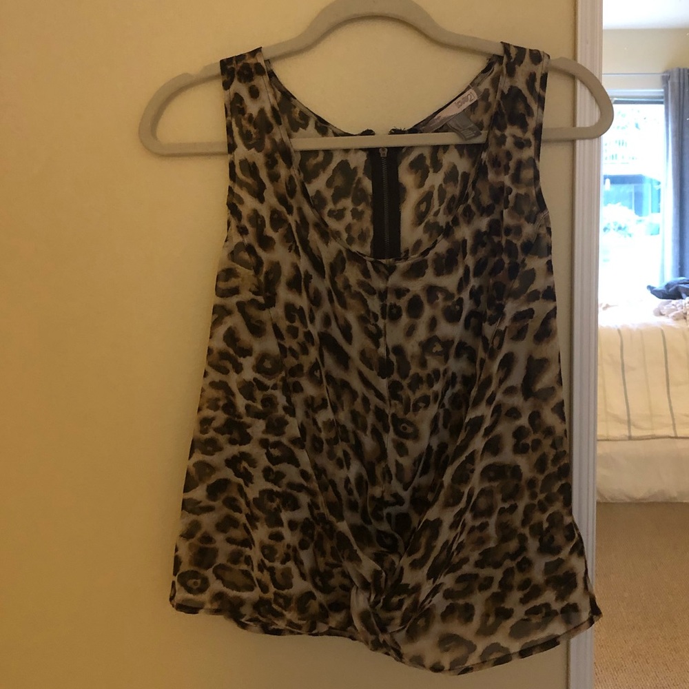 Cheetah print tank top